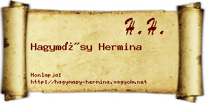 Hagymásy Hermina névjegykártya
